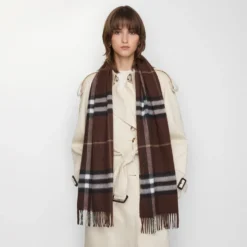 Check Cashmere Scarf