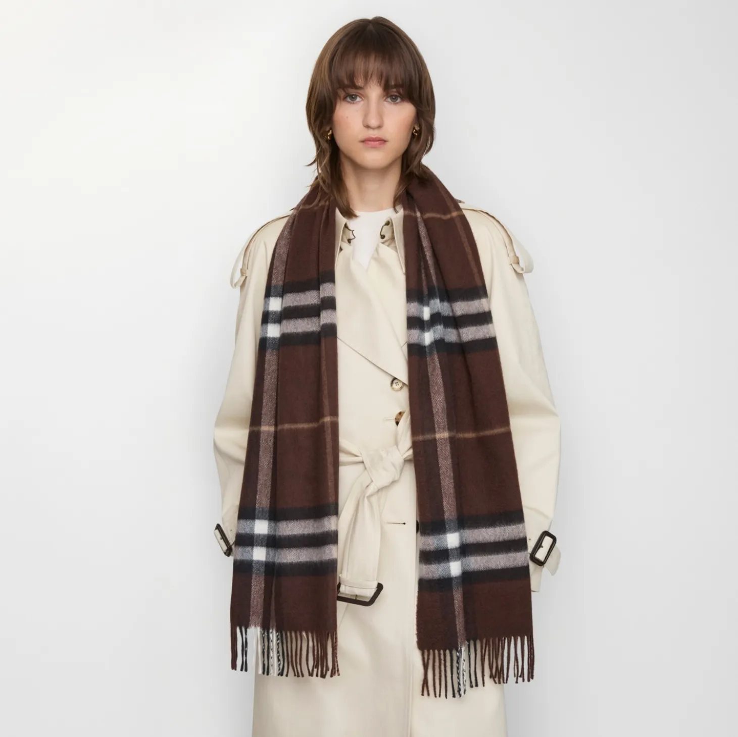 Check Cashmere Scarf