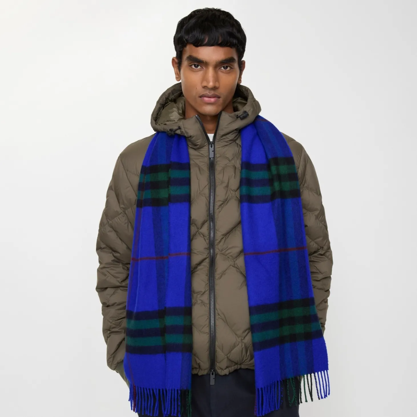 Check Cashmere Scarf