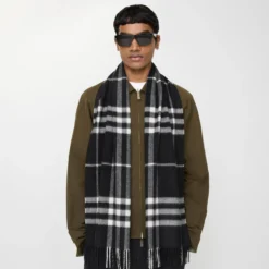 Check Cashmere Scarf