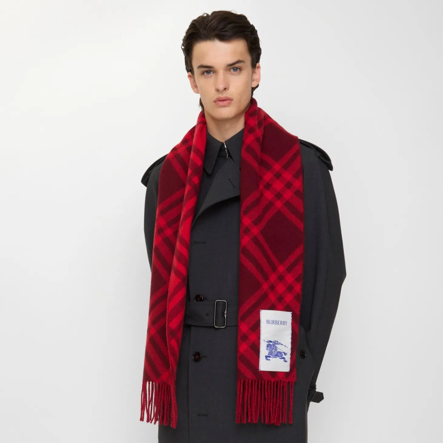 Check Cashmere Scarf