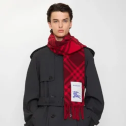 Check Cashmere Scarf