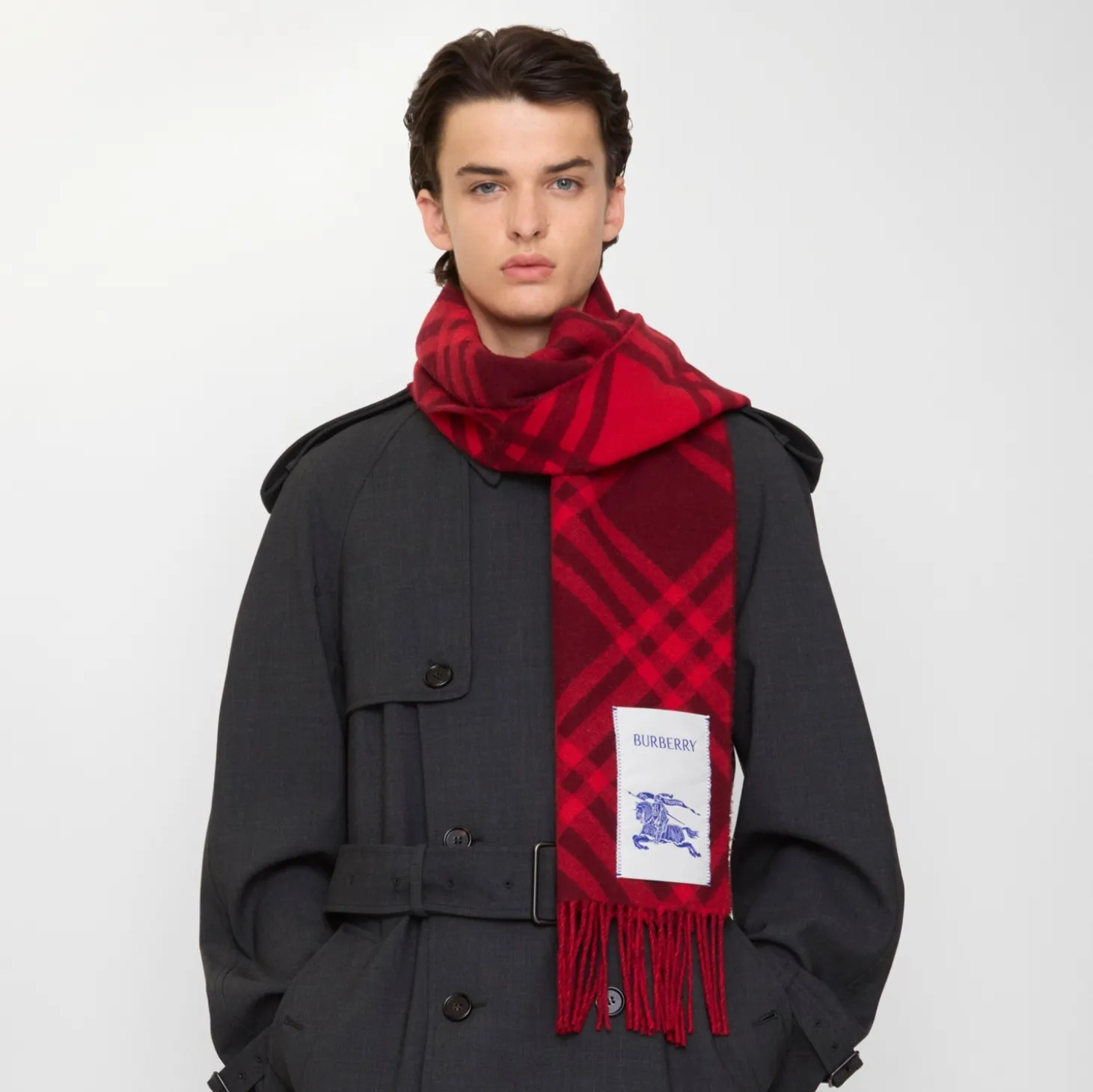 Check Cashmere Scarf