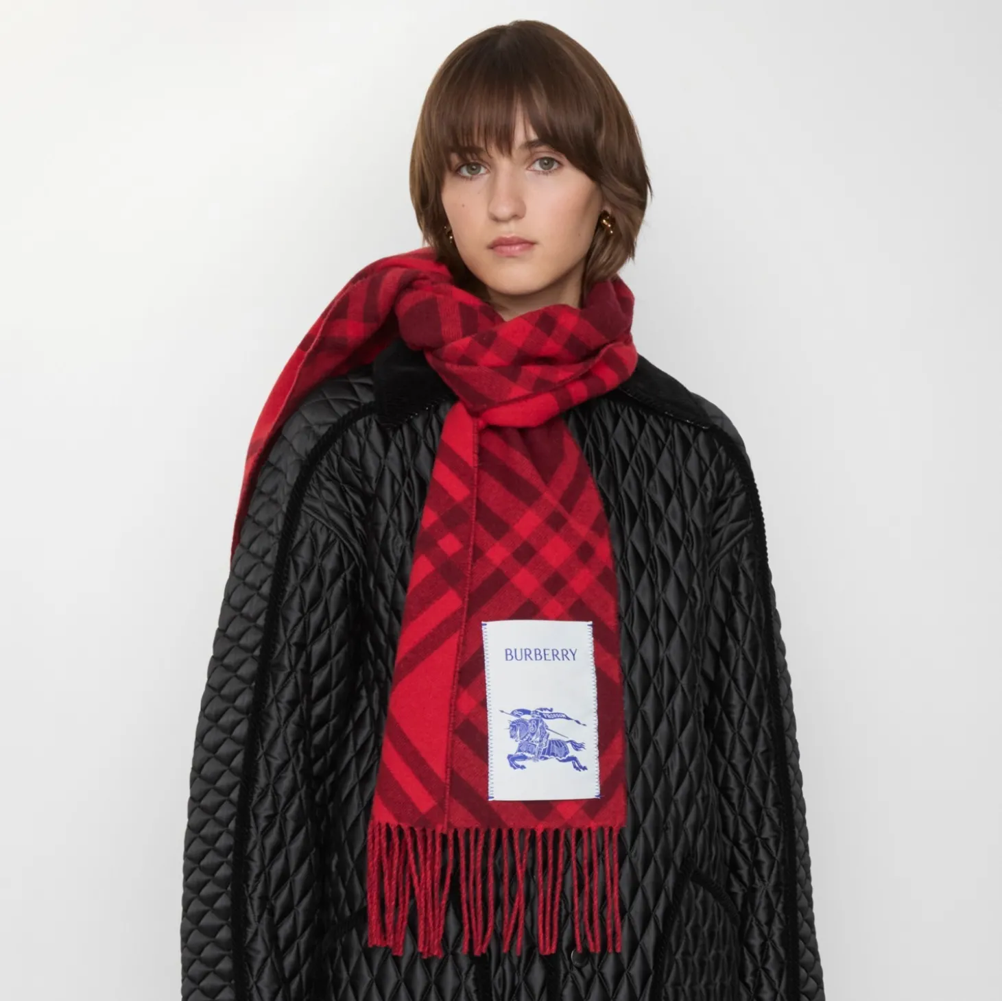 Check Cashmere Scarf