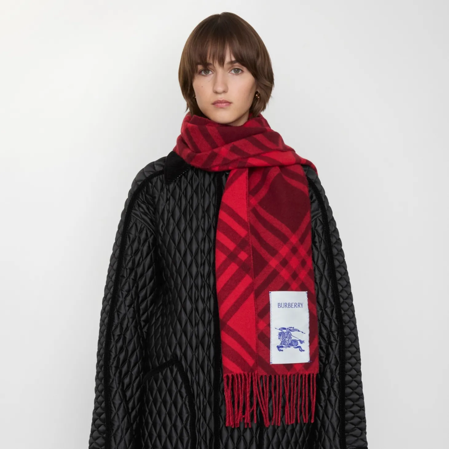 Check Cashmere Scarf