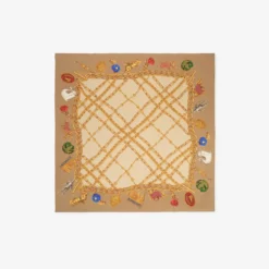 Check Charm Silk Scarf