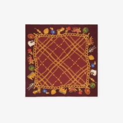 Check Charm Silk Scarf