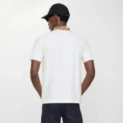 Check Collar Cotton Polo Shirt