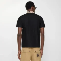 Check Collar Cotton Polo Shirt