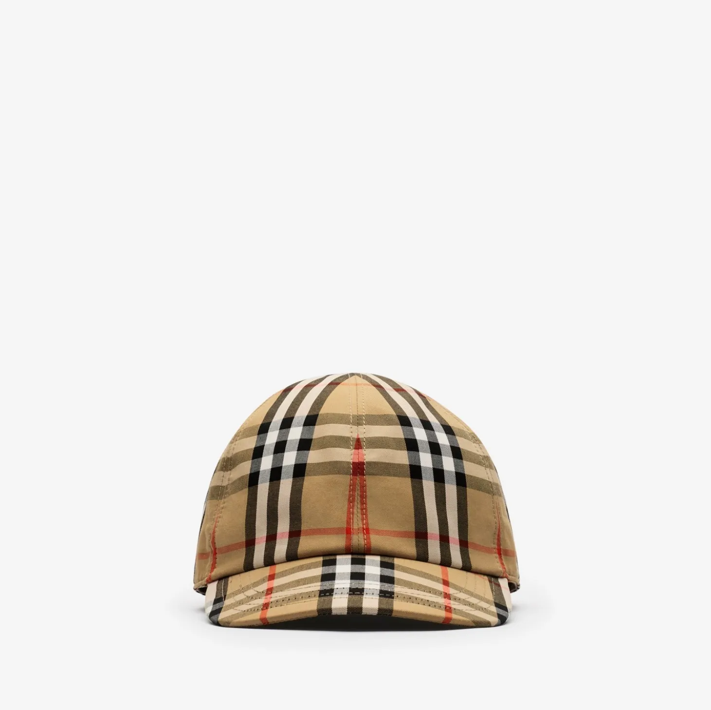 Check Cotton Baseball Cap