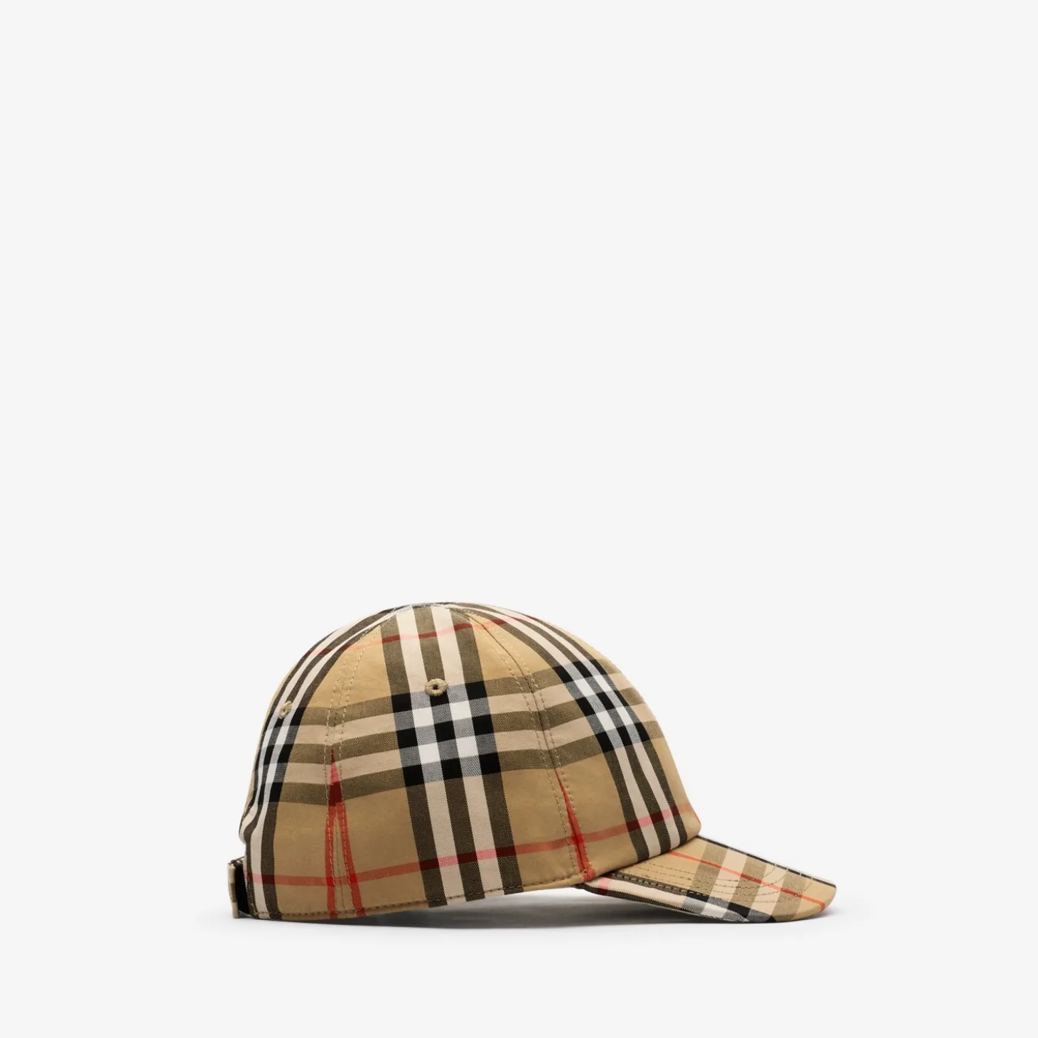 Check Cotton Baseball Cap