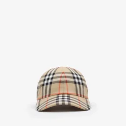 Check Cotton Baseball Cap