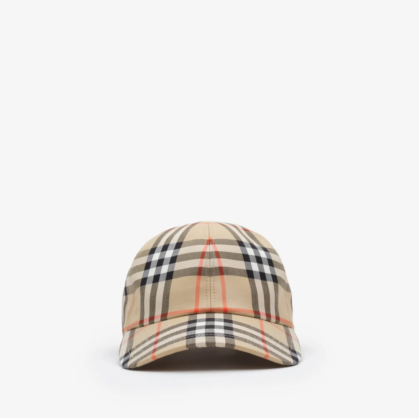 Check Cotton Baseball Cap