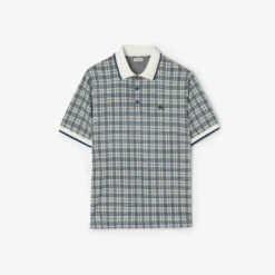 Check Cotton Blend Polo Shirt