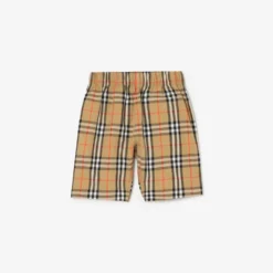 Check Cotton Cargo Shorts