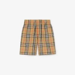 Check Cotton Cargo Shorts