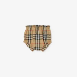 Check Cotton Dress with Bloomers