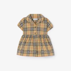 Check Cotton Dress with Bloomers
