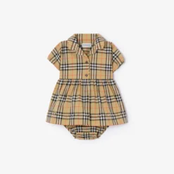 Check Cotton Dress with Bloomers