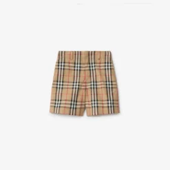 Check Cotton Oxford Shorts