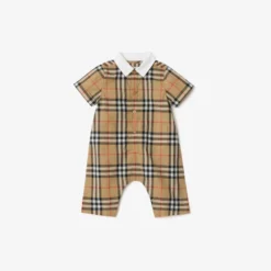 Check Cotton Playsuit