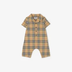 Check Cotton Playsuit