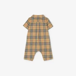 Check Cotton Playsuit