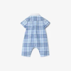 Check Cotton Playsuit