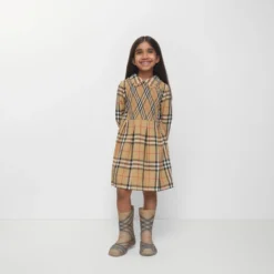 Check Cotton Poplin Dress
