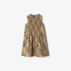 Check Cotton Poplin Dress