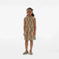 Check Cotton Poplin Dress