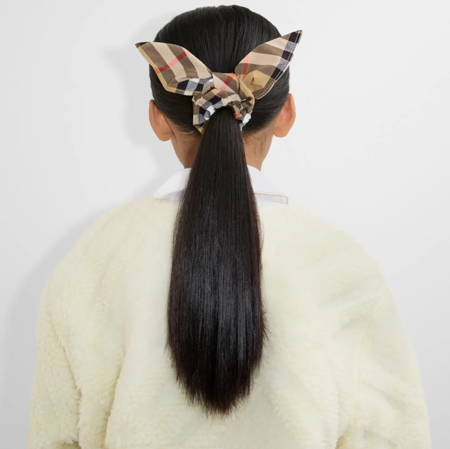 Check Cotton Scrunchie