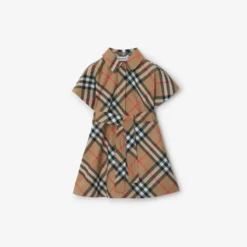 Check Cotton Shirt Dress