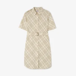 Check Cotton Shirt Dress