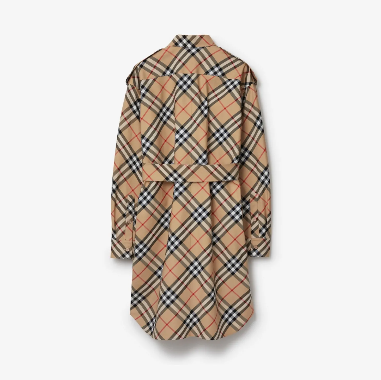 Check Cotton Shirt Dress