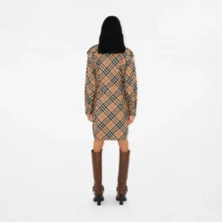 Check Cotton Shirt Dress