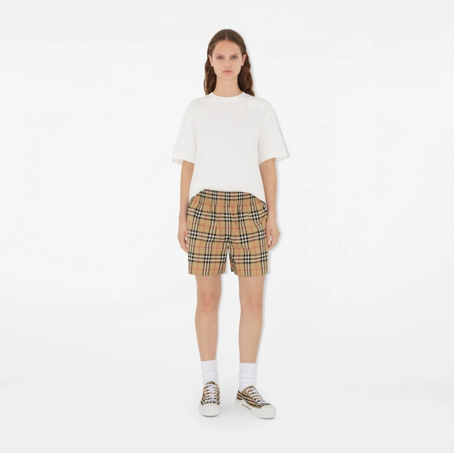 Check Cotton Shorts