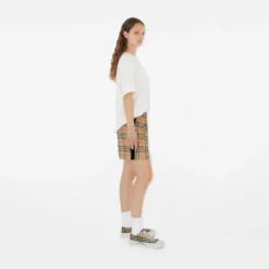 Check Cotton Shorts