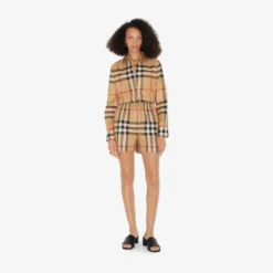 Check Cotton Shorts
