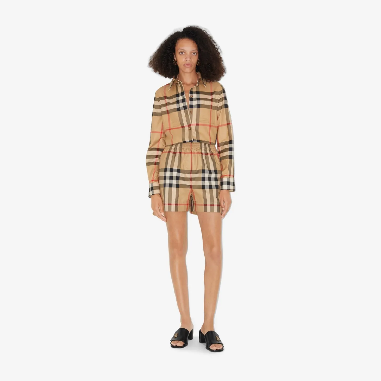 Check Cotton Shorts