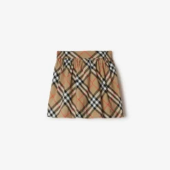 Check Cotton Skirt