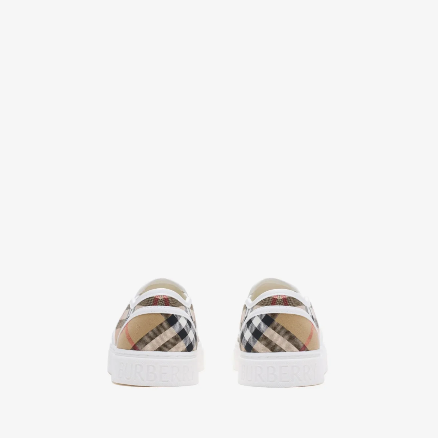 Check Cotton Slip-on Sneakers