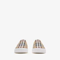 Check Cotton Slip-on Sneakers