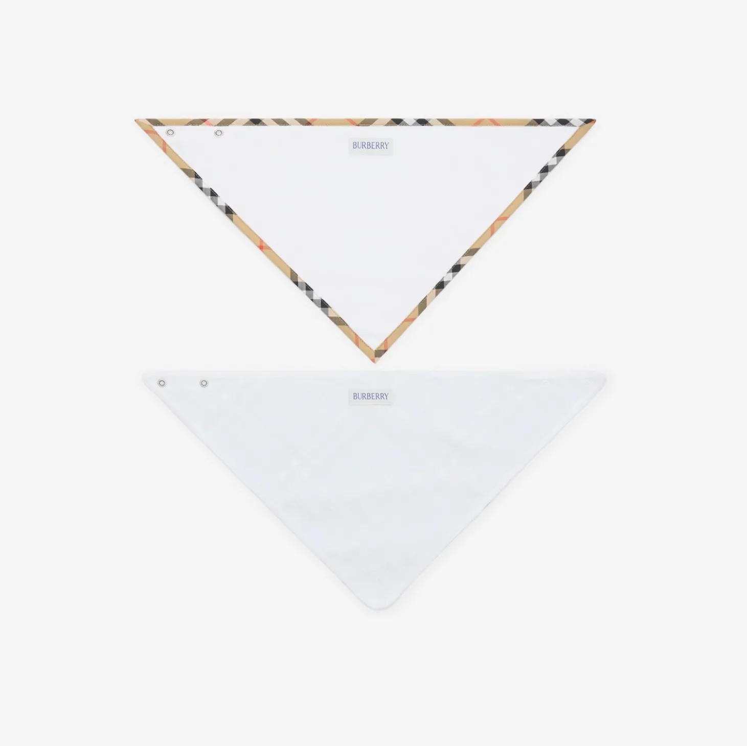 Check Cotton Two-piece Bib Set