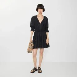Check Cotton Voile Dress