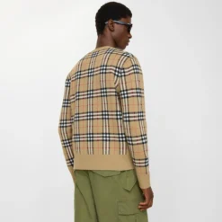 Check Cotton Wool Cardigan