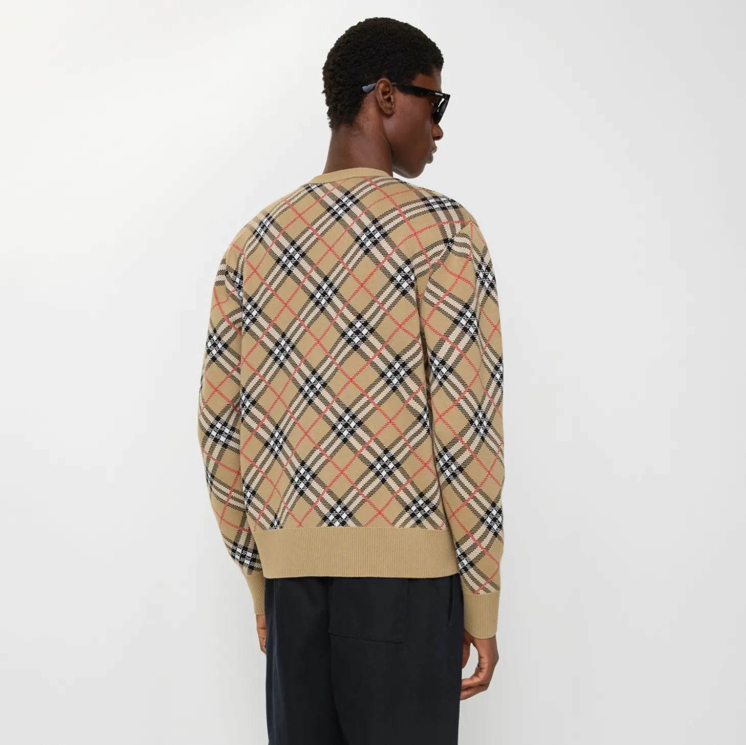 Check Cotton Wool Cardigan