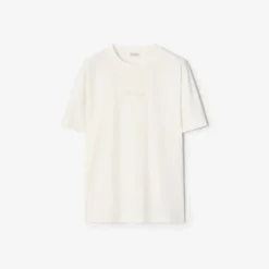 Check Cursive Logo Cotton T-shirt