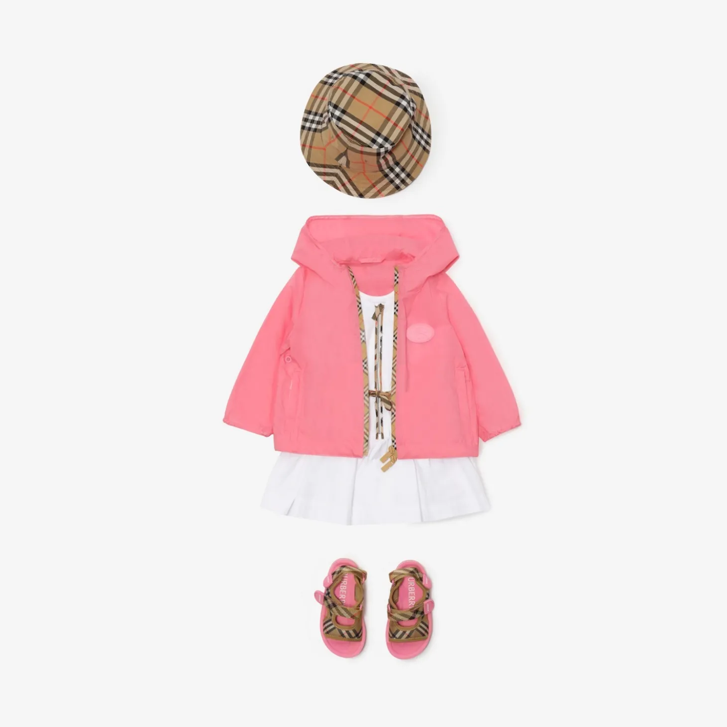 Checker-tape Nylon Hooded Jacket