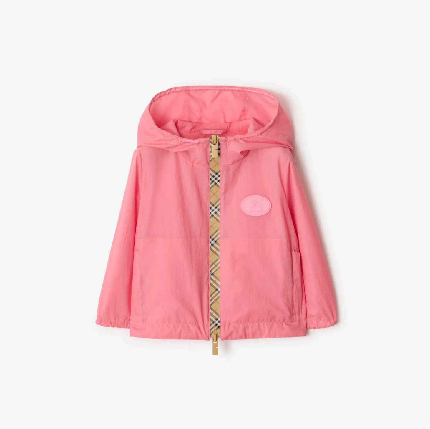 Checker-tape Nylon Hooded Jacket